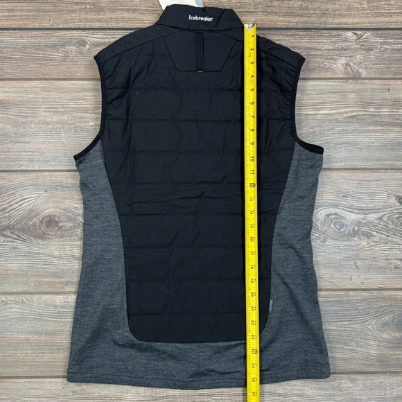 Icebreaker Women's MerinoLoft Wool Vest Black Jet Heather Size Medium  NEW - Picture 6 of 7